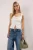 TRENDYOLMİLLA Dames Ecru Effen Mouwloos Getailleerd Blouses