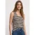 Street One Dames Top met ronde hals in gebreide look in Zwart