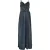 Zimmermann maxi-jurk met V-hals en plooien in grijze viscose