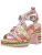 Laura Vita Sandaal  lichtgroen / lila / zalm roze / pink