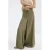 Mango wide leg regular waist casual broek lichtkaki