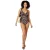 Biba Icon-badpak met buikcorrection voor dames (Luipaard)