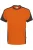 HAKRO 290 T-Shirt ronde hals oranje/antraciet, Effen