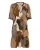 CULTURE Jurk ‘Dana’  beige / bruin / lichtbruin / donkerbruin / grijs