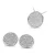 Orphelia Dames 925 Sterling Zilveren Set: Ketting-Hangertje + Oorbellen – Zilver SET-5086