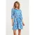Smashed Lemon 25245 cobaltte grafische geprinte jurktravelkwaliteit |