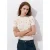 Mango gebloemde top met borduursels – ecru