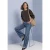 Sweatshirt met ronde hals en sierdetail
