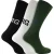 3-Pack Core Sport Geribbelde Top Crew Sokken voor Mannen