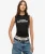 Slimfit Sport Luxe Graphic Tanktopje Zwart
