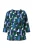 Ulla Popken Shirt  blauw / donkerblauw / groen / wit