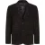 Heren Zwart Slim Geiten Suède Italiaanse Blazer Jas-Somero