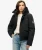 City Padded Bomber Jas Relaxed Pasvorm Zwart