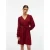 VERO MODA midi jurk donkerrood