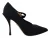Dolce & Gabbana Zwarte Sokken Stretch Kristallen Hakken Dames Schoenen