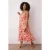 Trendyol Curve Dames Roze Bloemen Midi Mouwloos Casual Recht Grote maten Jurk