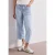 Street One Dames 7/8 Mid Waist jeans culottes in een Loose Fit in Blauw