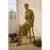 TRENDYOLMİLLA Dames Kaki Effen Midi Kort Avond / Dagelijks Blousejurk Jurken