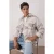 TRENDYOL MAN Heren Ecru Etnisch patroon Lang Regular fit Overhemden