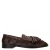 Manfield leren loafers met studs – bruin