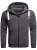 Alessandro Salvarini Sweatvest ‘Vinzent’  grafiet / wit