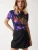 Happiness İstanbul Shirt  blauw / lila / oudroze / zwart