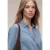 Street One Dames Overhemdblouse met 3/4 mouwen in denimlook in Blauw