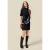 Oltre Sheath Dress With Scarf Detail Blue