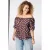 MS Mode top Plus Size met stippen – bruin