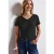 Street One Dames Basic Shirt in effen kleur in Zwart