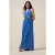 Oltre Long Silk Blend Dress Bright Blue