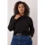Trendyol Curve Dames Zwart Effen Lang Regular fit Grote maten Sweatshirts
