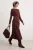 TRENDYOLMİLLA Dames Bruin Effen Maxi Lang A-lijn Modest Jurken