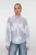 Geisha Blouse Embroidered Flowers 63143-21 Blouse 625 Blue/off-white