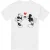 Disney Heren Mickey & Minnie Mouse Kiss Sketch Valentijnsdag T-Shirt (Wit)