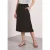 Street One Dames Midirok met elastische tailleband en splitten in Bruin