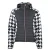Tweed hoodie met rits, met badge op de borst, vrouwen Peak Mountain
