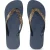 Python Bronze Flip Flop Marineblauw