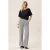 Miss Etam wide leg regular waist broek zwart