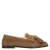 Manfield suède loafers met franjes – cognac