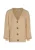 aleva Gebreid vest  donkerbeige