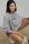 Geborduurd Crew Neck Katoenen Verhoogd Sweatshirt