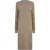 Pieces Gebreide midi-jurk met ronde hals en lange mouwen voor dames (Taupe Grijs)
