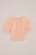 WE Fashion – Meisjes top met structuur en ballonmouwen – Regular fit – Zalmroze – Katoen –