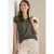 Shirt met korte mouwen en V-hals in effen kleur