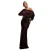 Vrouwelijke jurk met vleermuismouwen Goddiva Bat Wing Maxi
