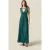 Oltre Long Pleated Dress In Lurex Jersey Teal