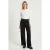 Hoge taille wijde broek met gesp