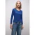 Street One Dames Basic shirt met knoopdetail in Blauw
