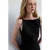 Mango asymmetrische midi jurk met plooien – zwart